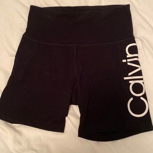 Calvin Klein, black, bike shorts. Size: S.